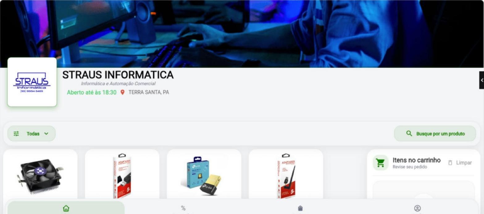 Catálogo digital no computador