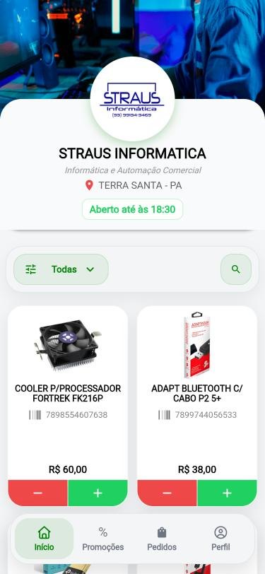 Catálogo digital no celular